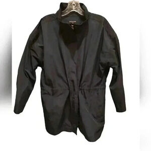 Eileen Fisher Recycled Polyester Anorak Coat Boxy Fit black